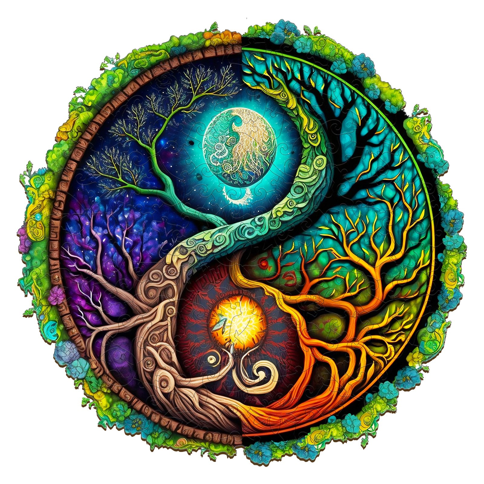 Puzzle en bois – Arbre de vie Yin-Yang 66507dfa78ddd