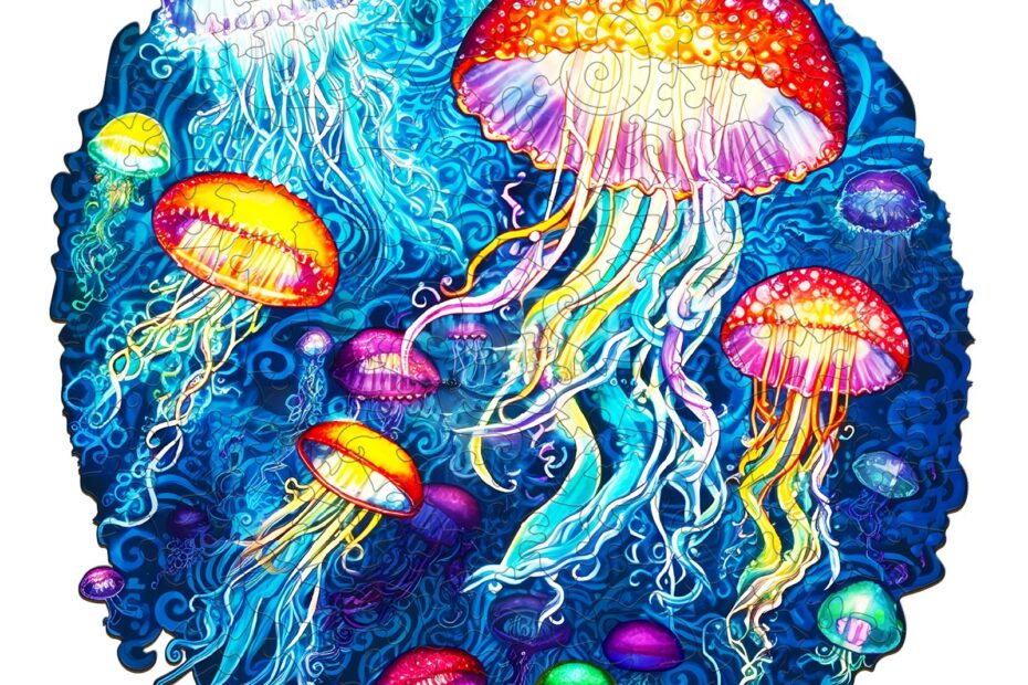 Puzzle en bois – méduse colorée 666adbdce958d