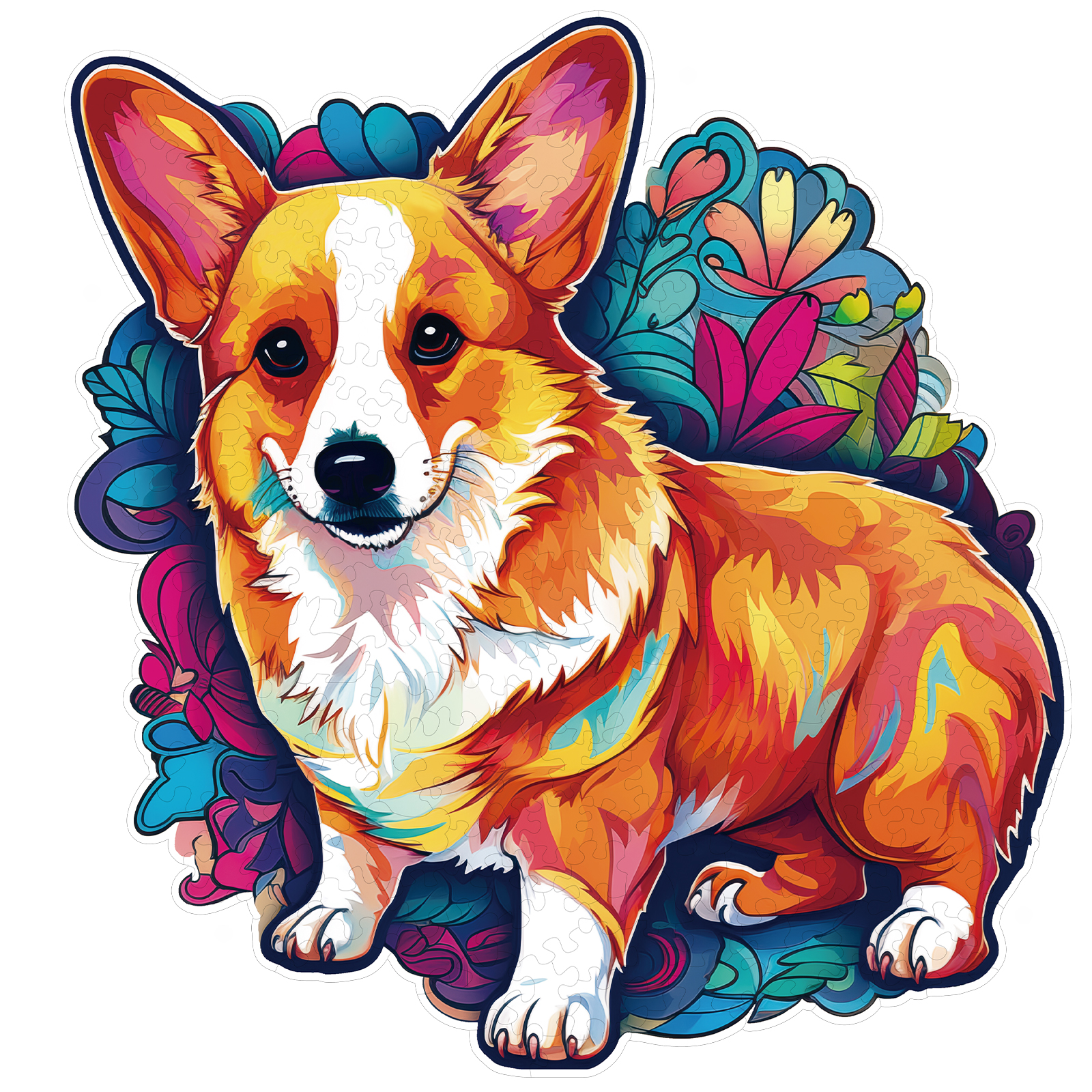 Puzzle en bois – Corgi mignon 6666e76da9dcc