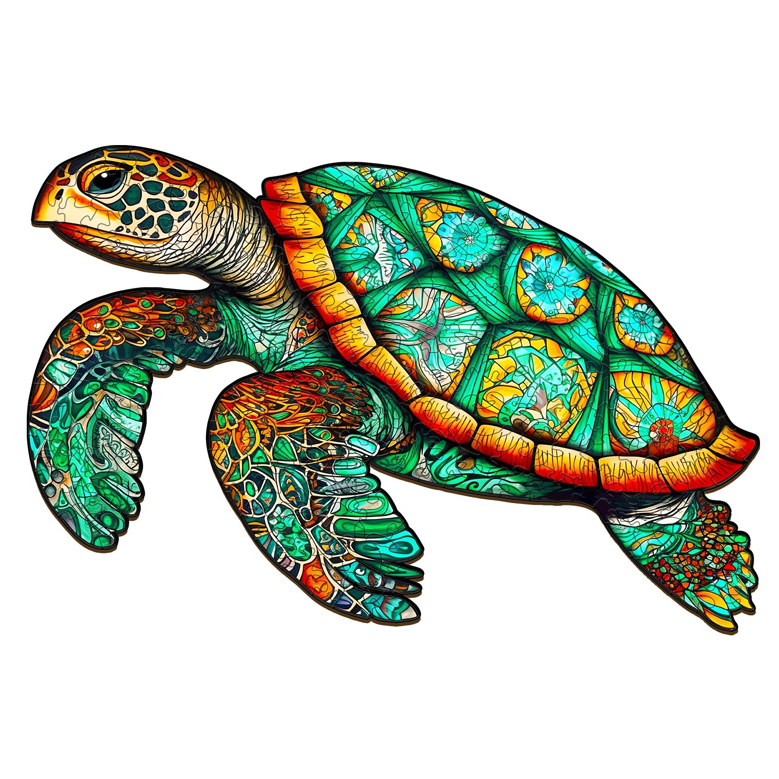 Puzzle en bois – Tortue de mer gracieuse 667ff3e8974f0