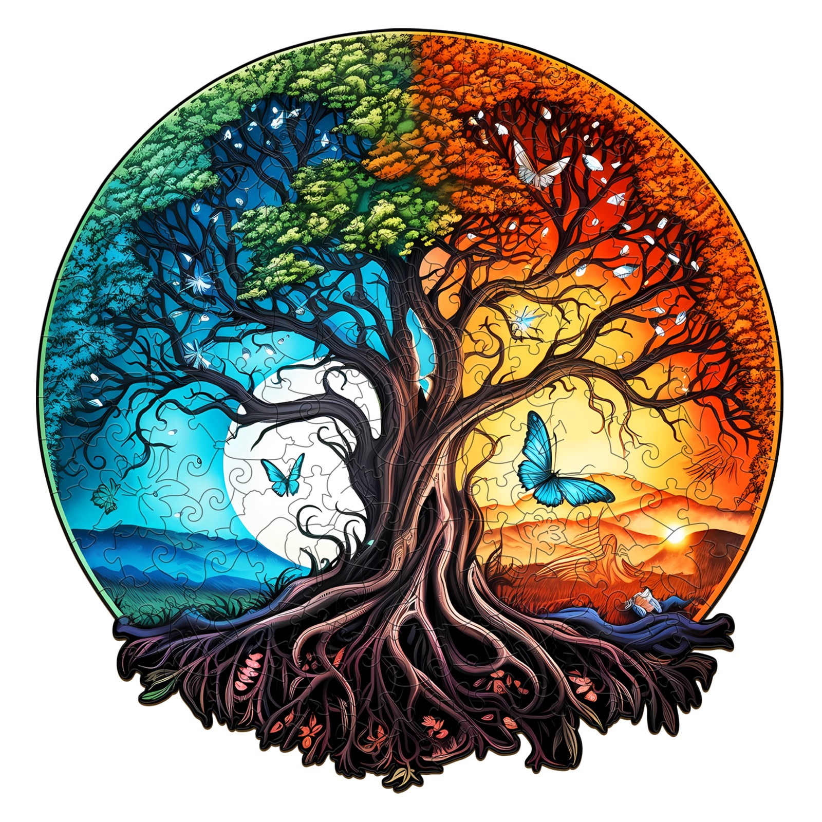 Puzzle en bois – YIN YANG TREE OF LIFE-5 666595e212885