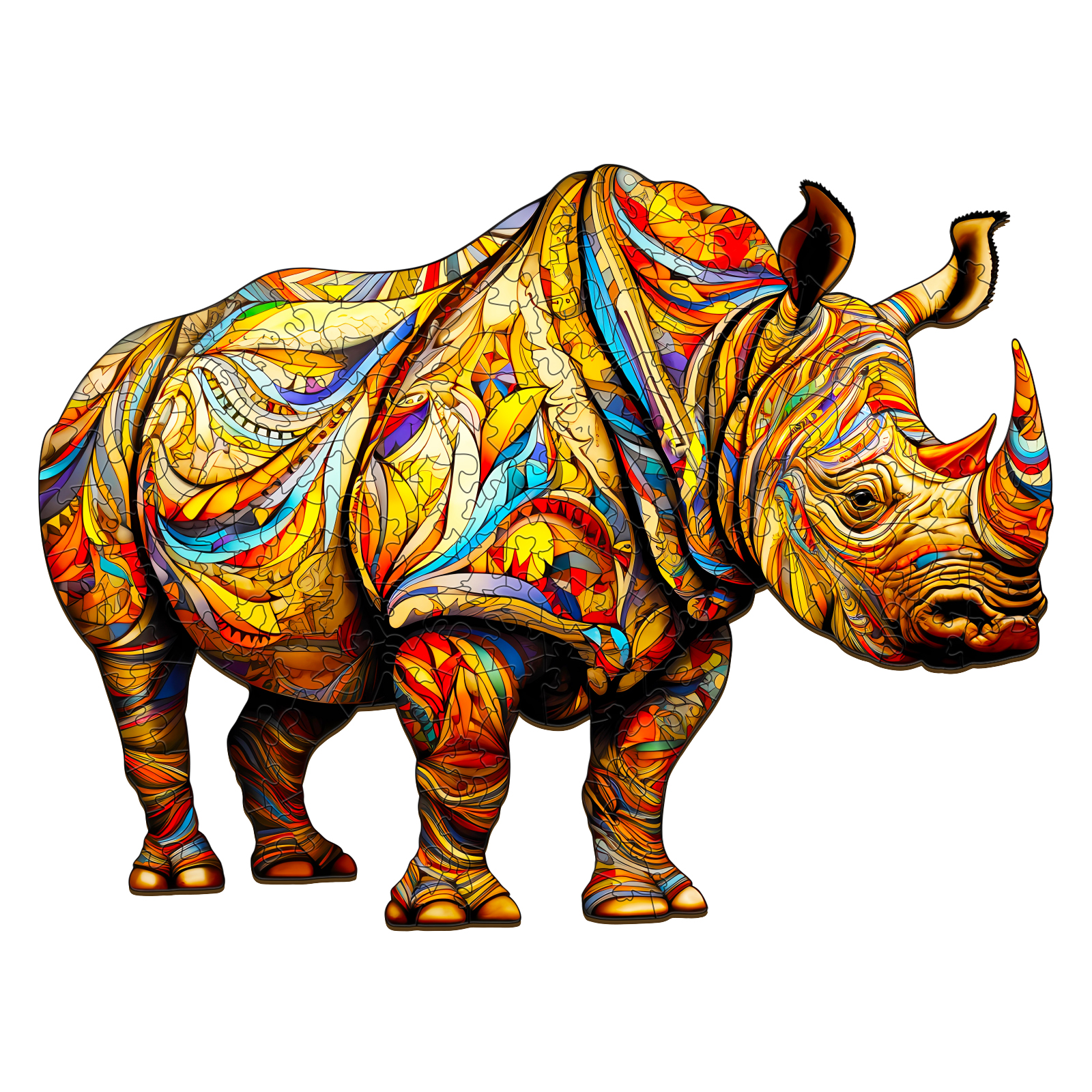 Puzzle en bois – Rhinocéros féroce 6687dcf10bd80