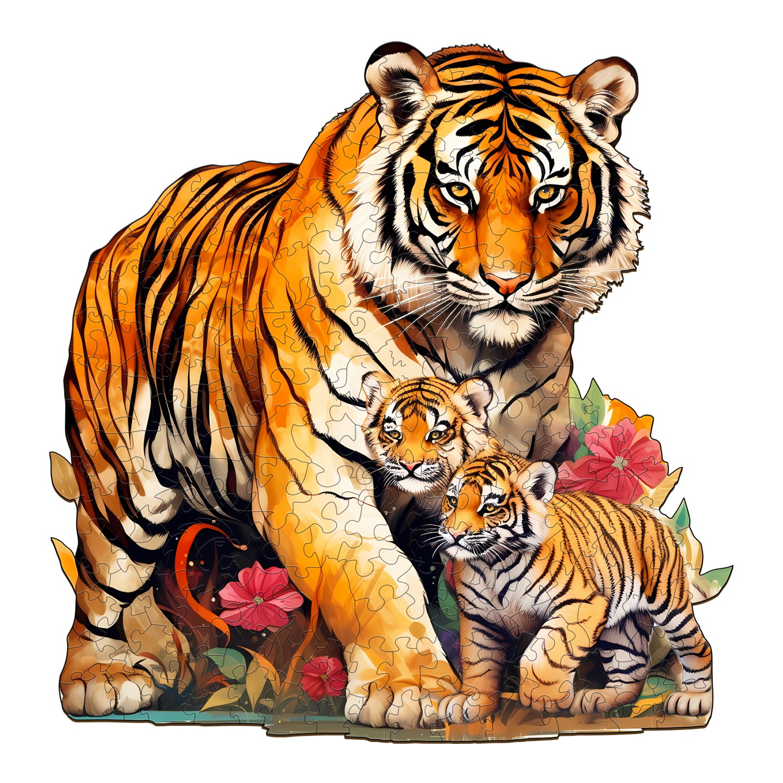 Puzzle en bois – Famille Tigre 2 668a7fe1a8734