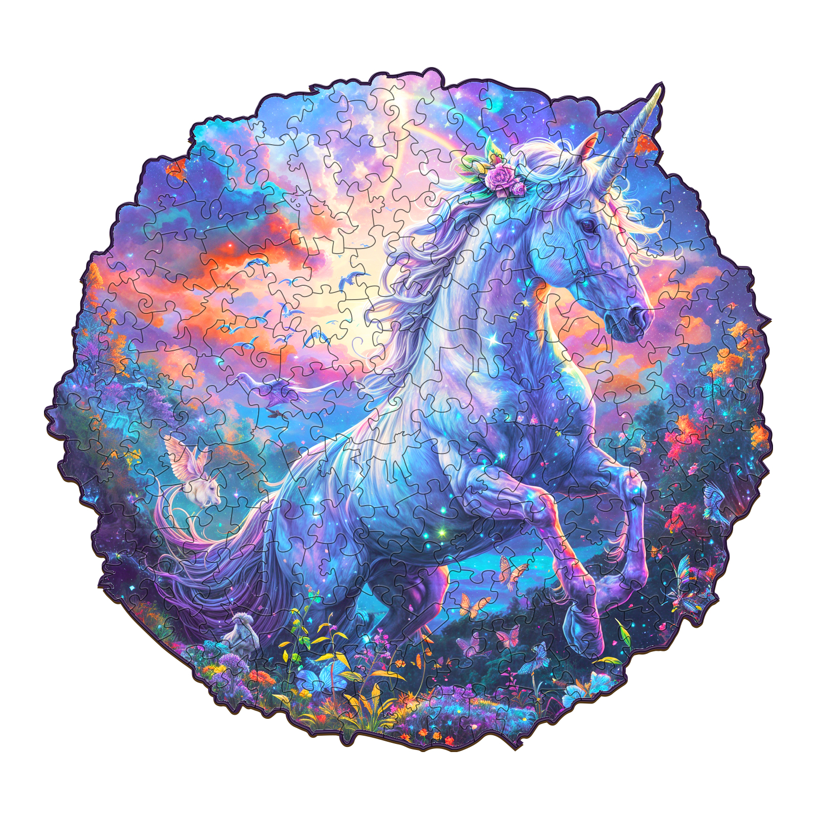 Puzzle en bois – Licorne au pays fantastique 66868b3ebc337