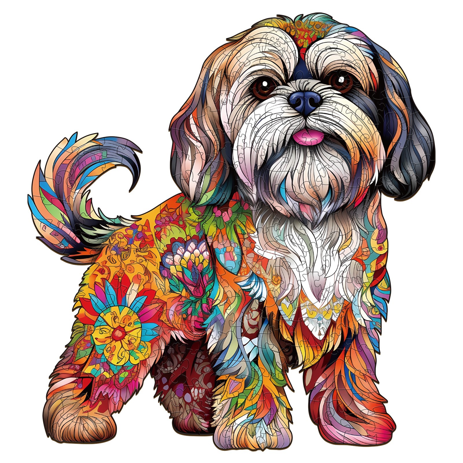 Puzzle en bois – Beau shih tzu 66d00983434fe