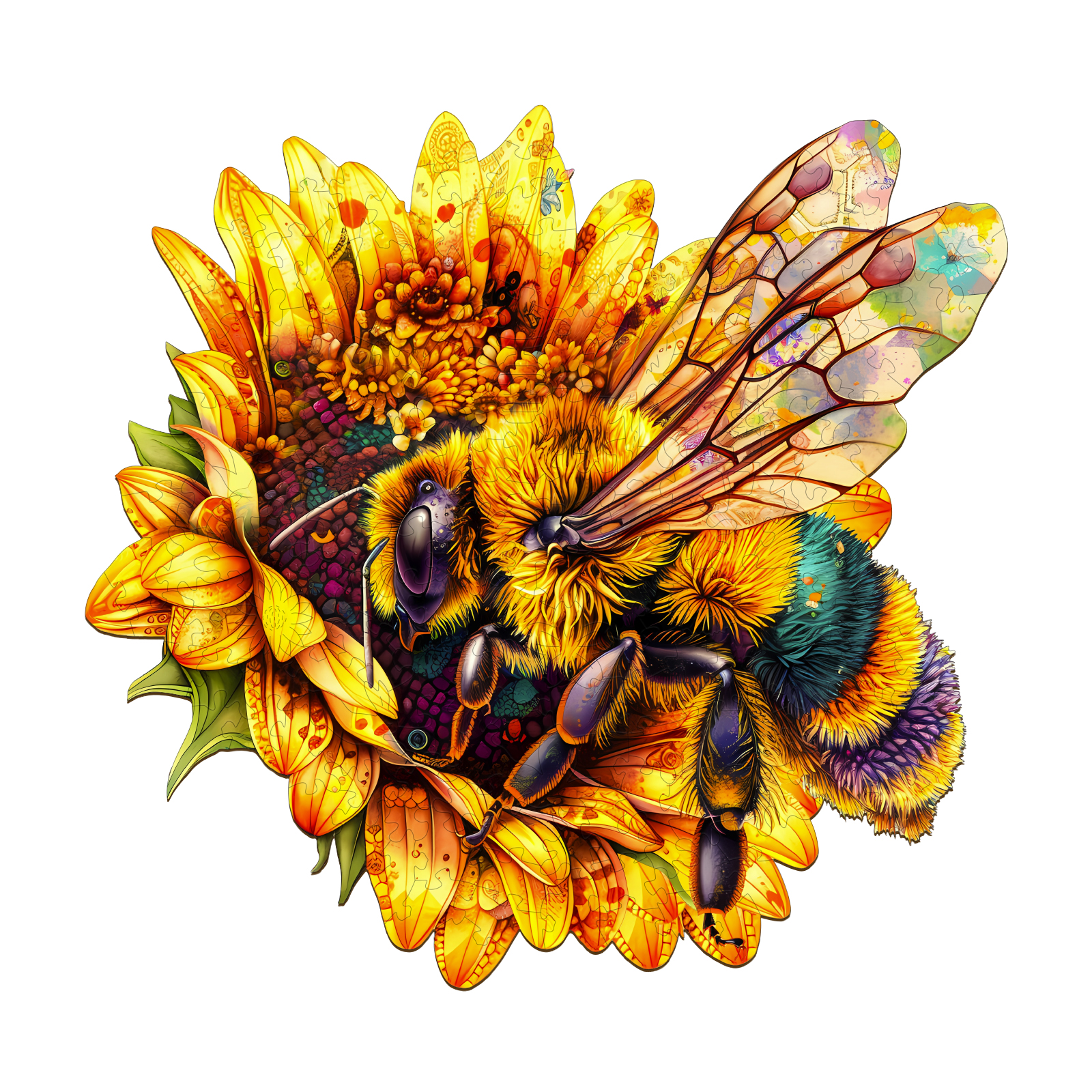 Puzzle en bois – Abeille collectant du nectar 66bf3be782a23