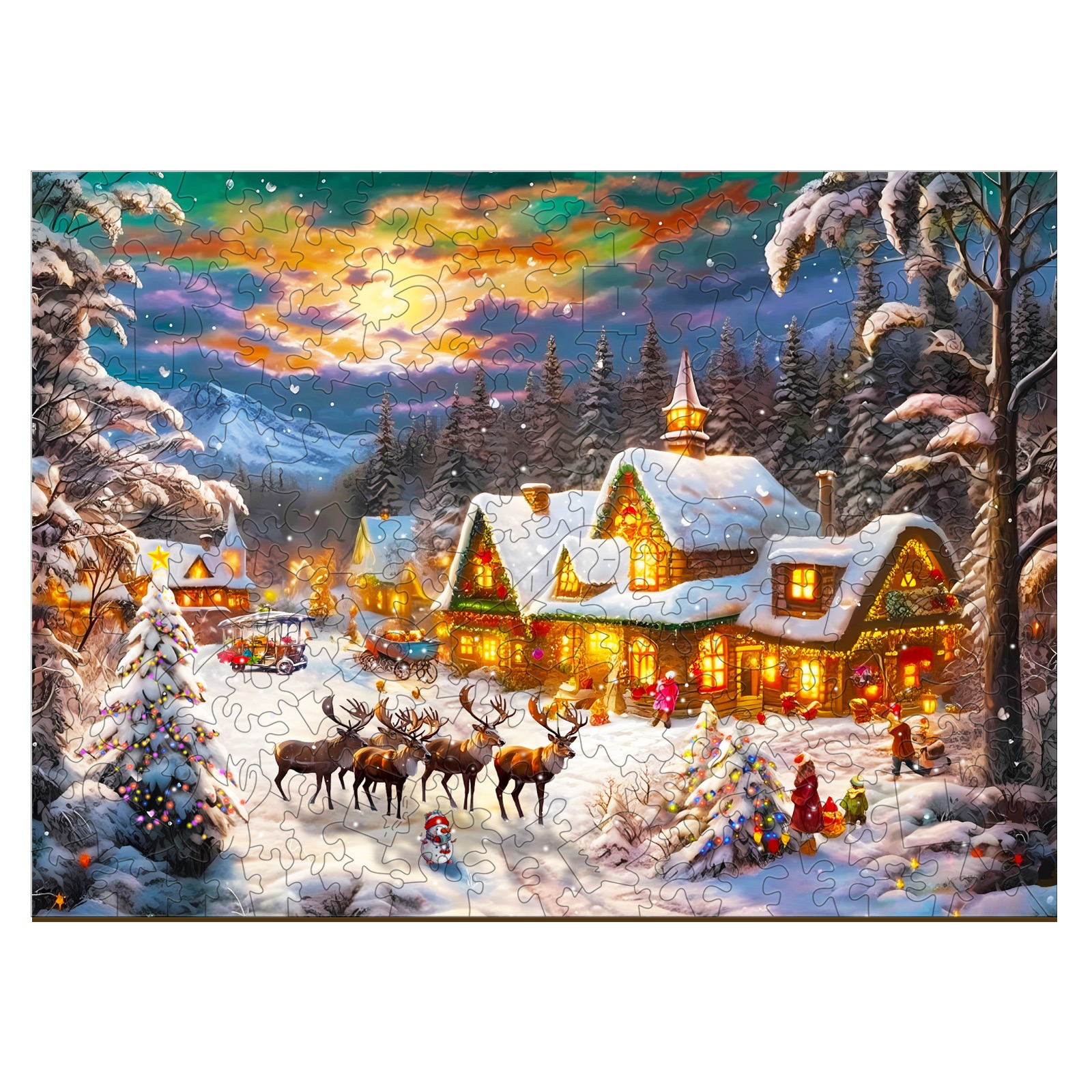 Puzzle en bois – neige de Noël 66d172c8a068b