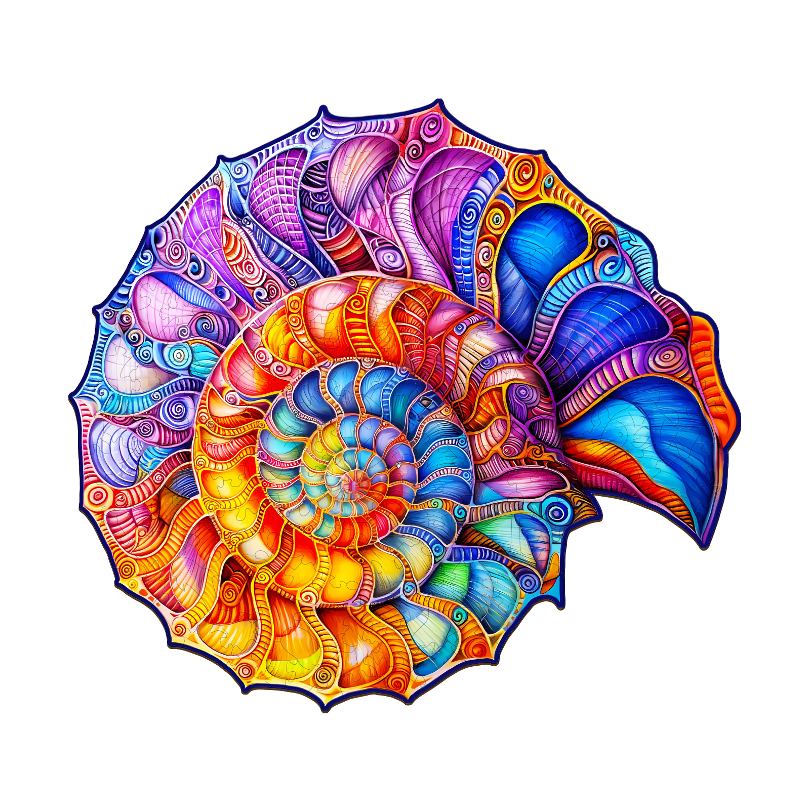 Puzzle en bois – Nautilus coloré 66d24b1830868