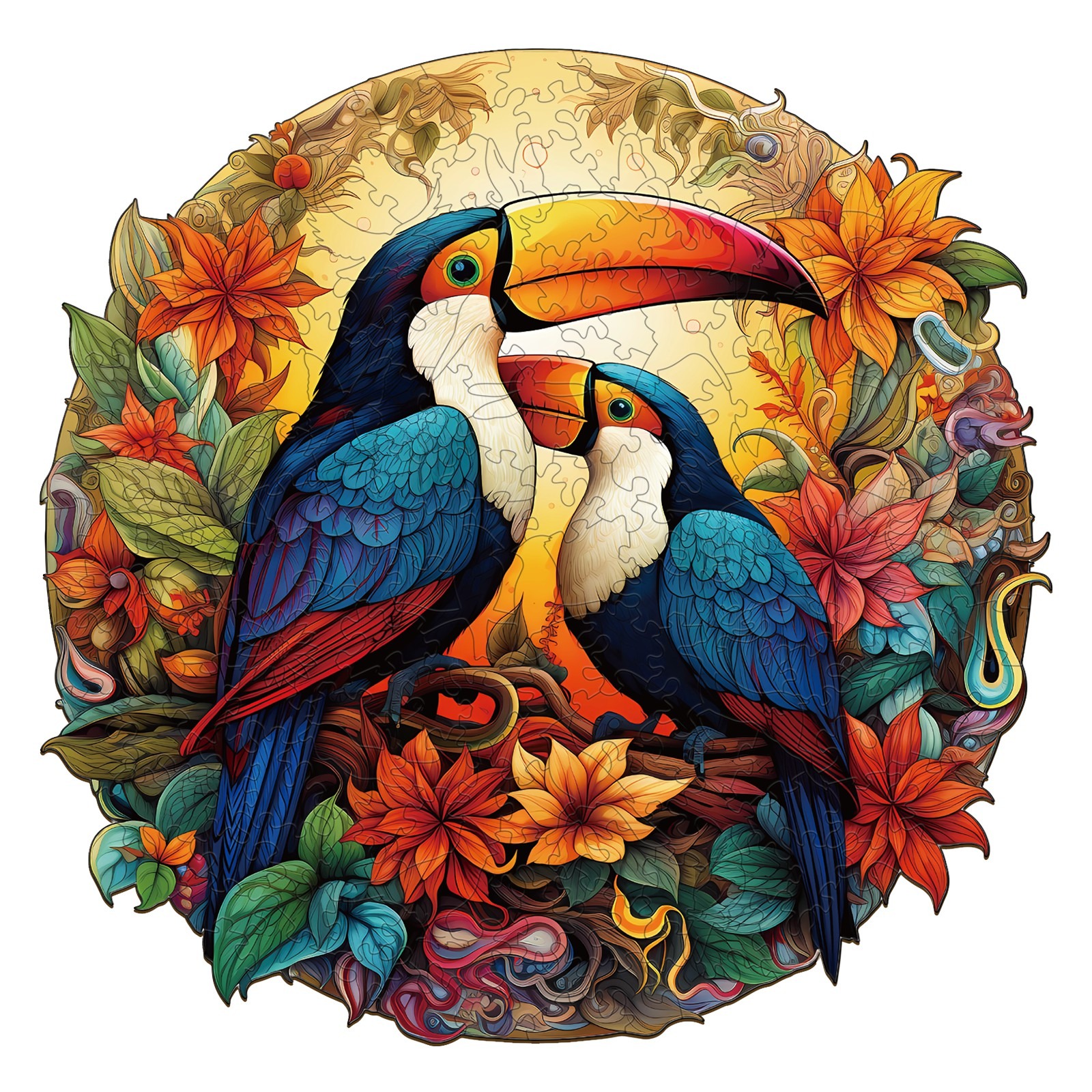 Puzzle en bois – Toucans colorés 66d395106f895