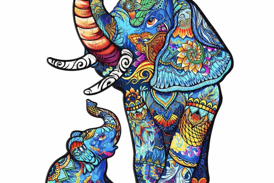 Puzzle en bois – FAMILLE D’ÉLÉPHANTS 66d25faf6ac50