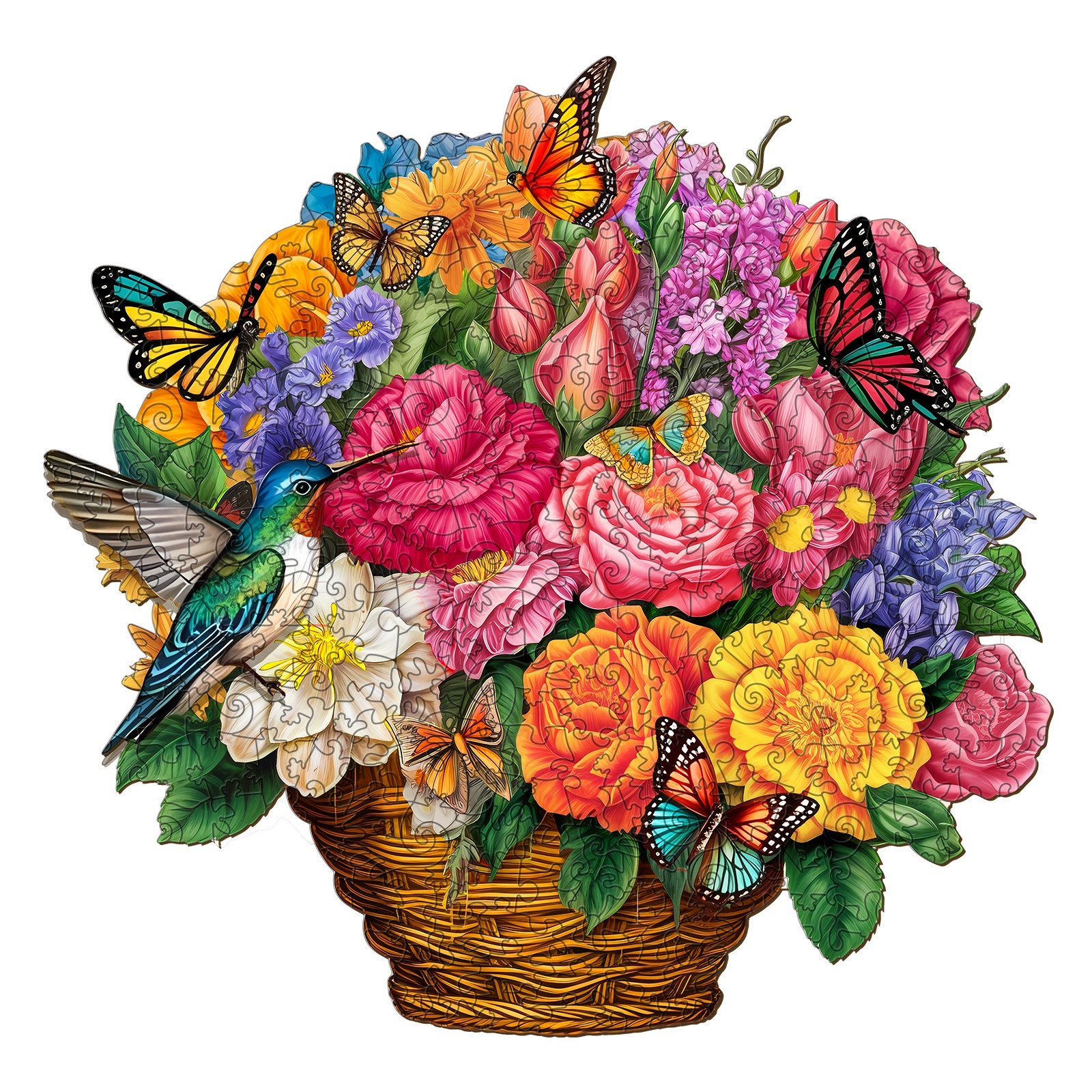 Puzzle en bois – Panier de fleurs 66d27440caf8d