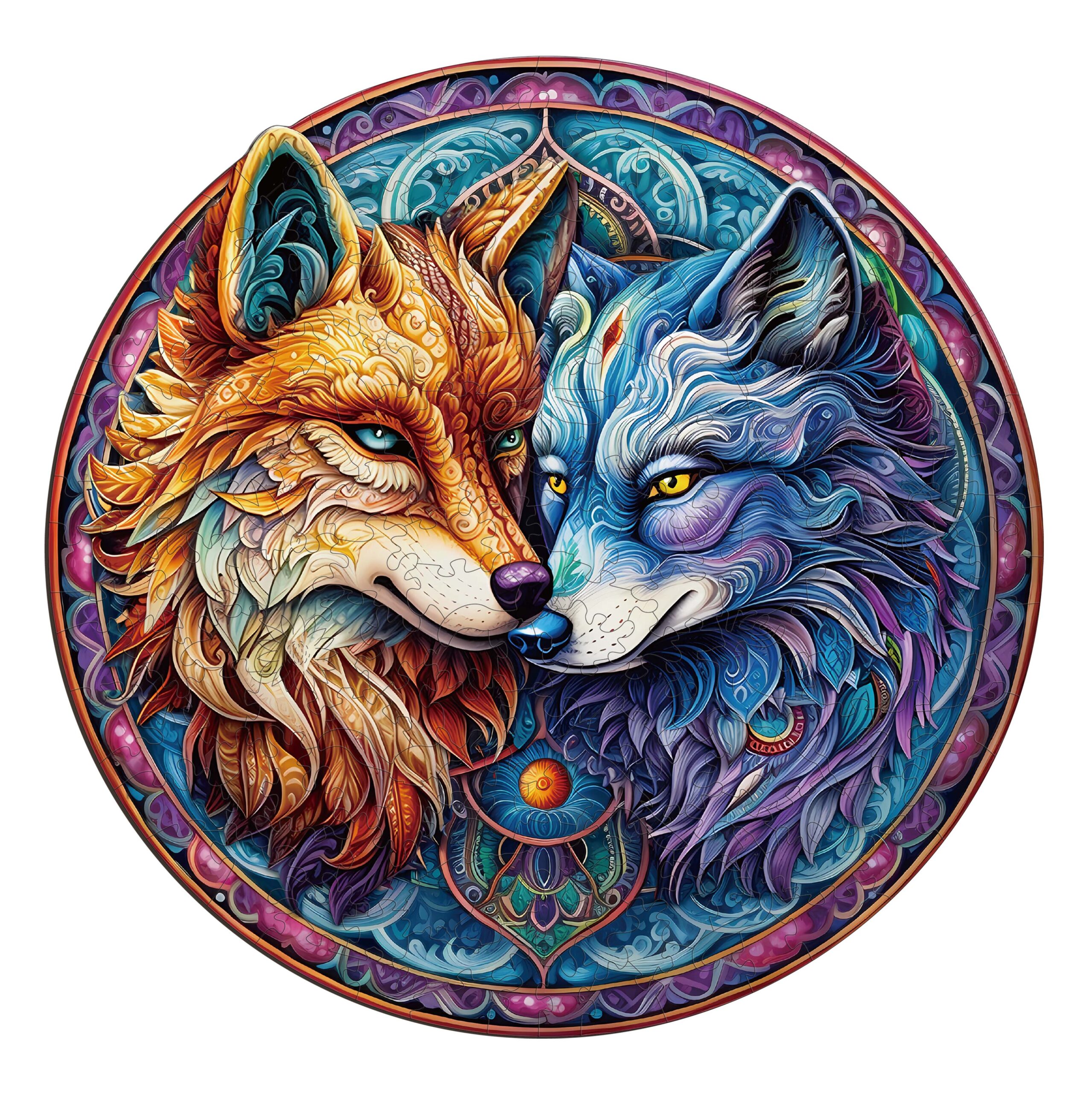 Puzzle en bois-MANDALA YIN YANG WOLF 2 66b8a45e20455