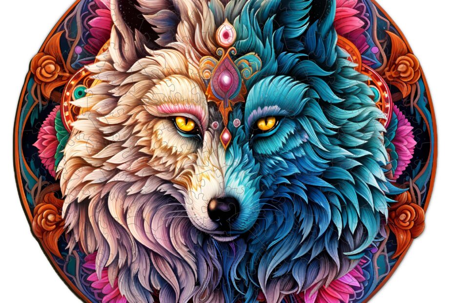 Puzzle en bois-MANDALA YIN YANG WOLF 66d115b4231a2