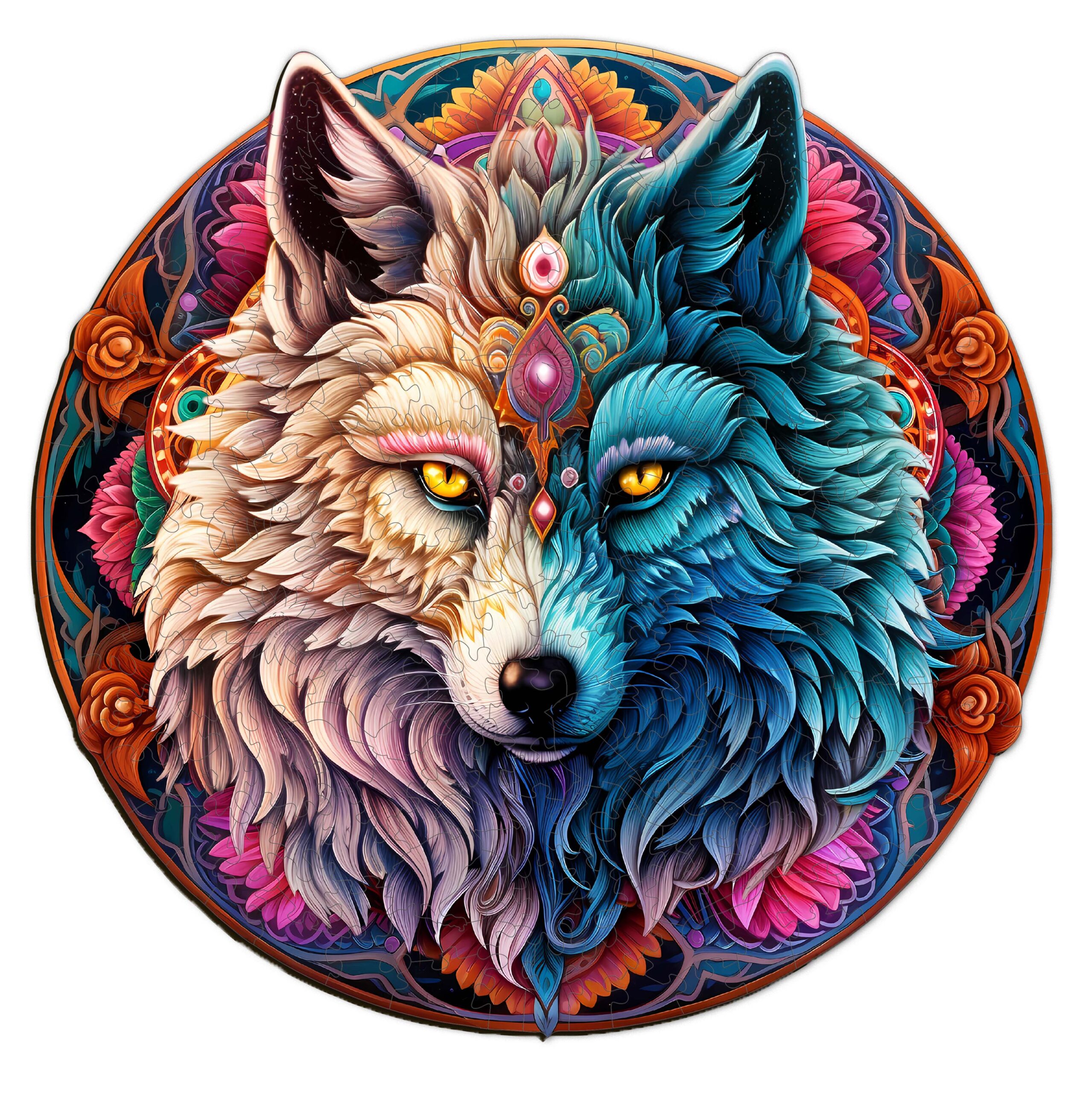 Puzzle en bois-MANDALA YIN YANG WOLF 66d115b4231a2