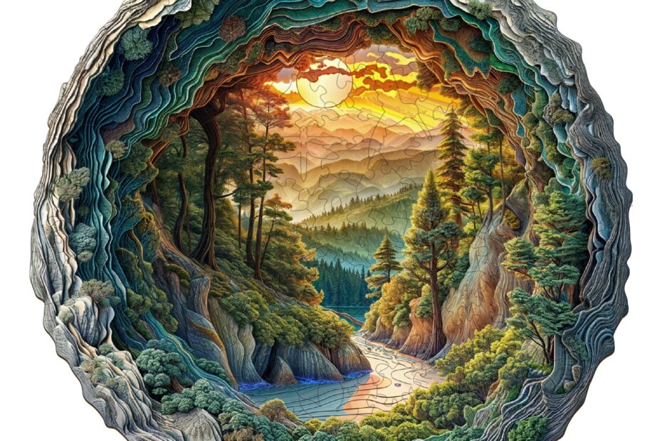 Puzzle en bois – Forêt troglodytique 3D 66dfd8a490836