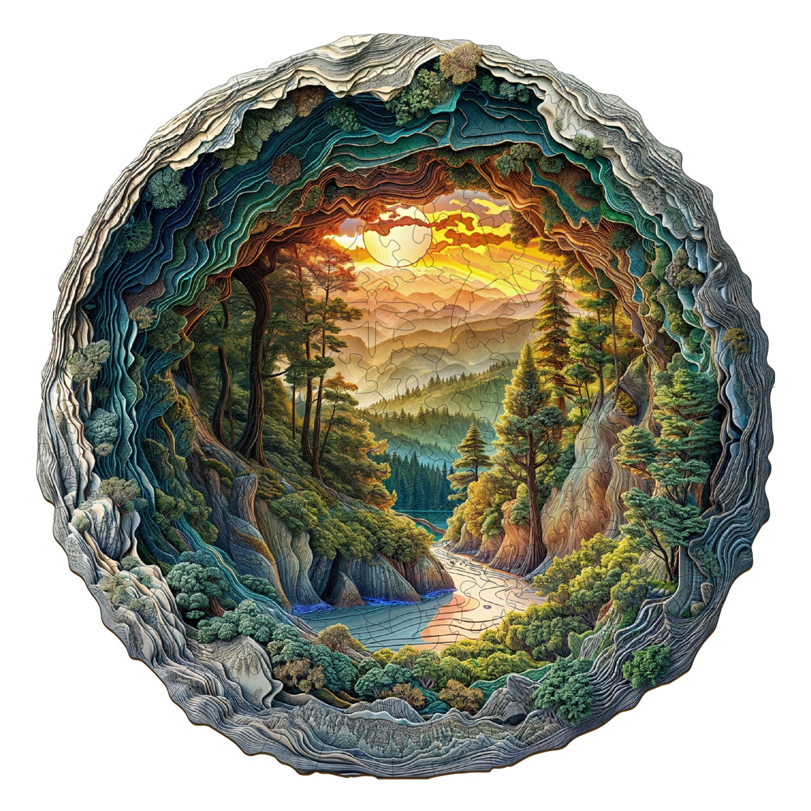 Puzzle en bois – Forêt troglodytique 3D 66dfd8a490836