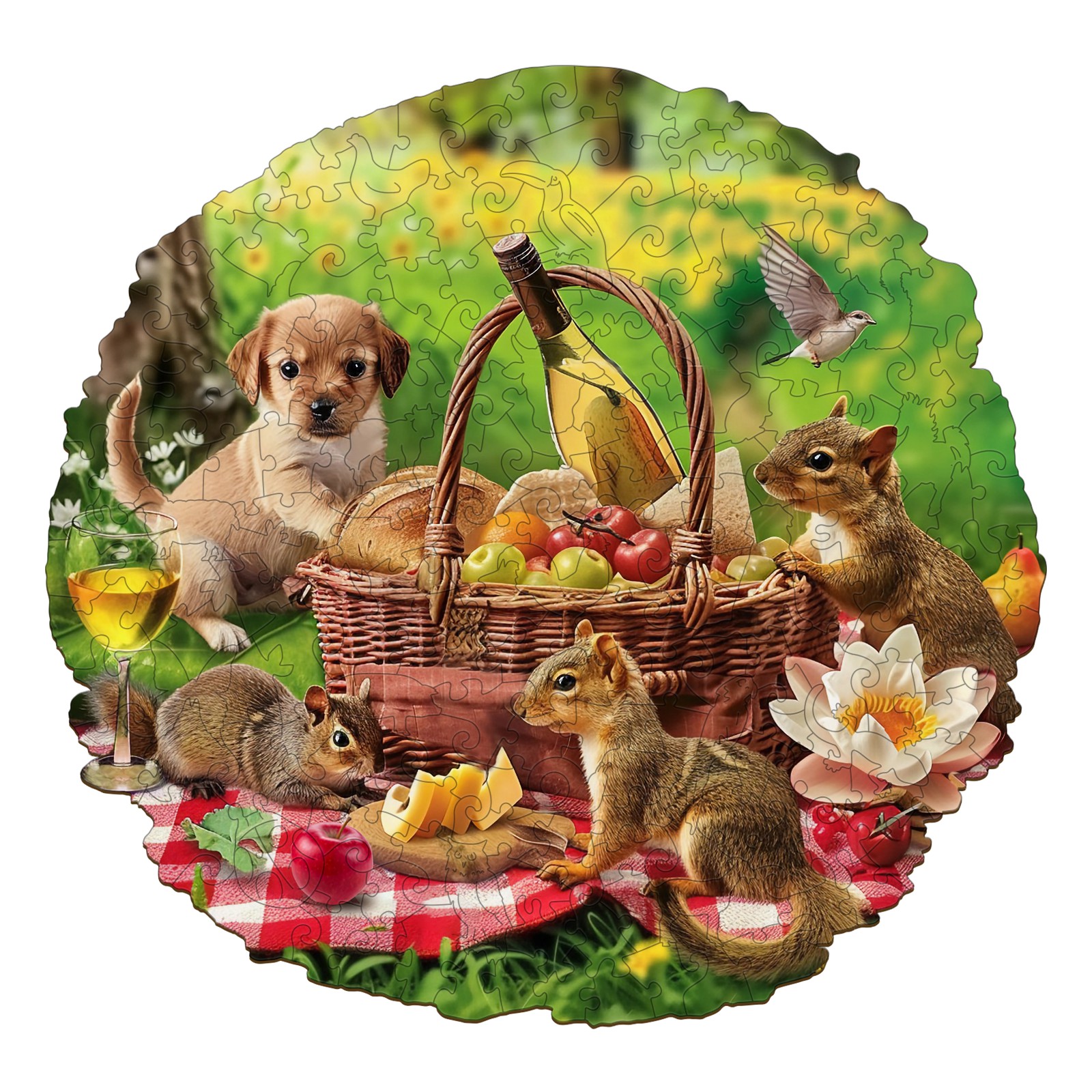 Puzzle en bois – Pique-nique animalier 66d4e9b059ff2