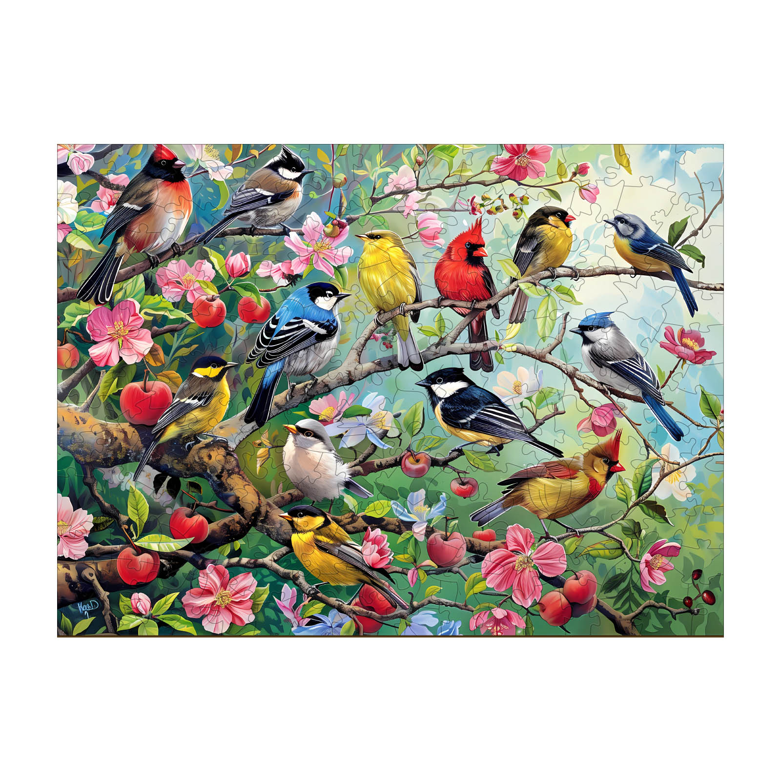 Puzzle en bois – Oiseaux dans le verger 66e8967dee59a