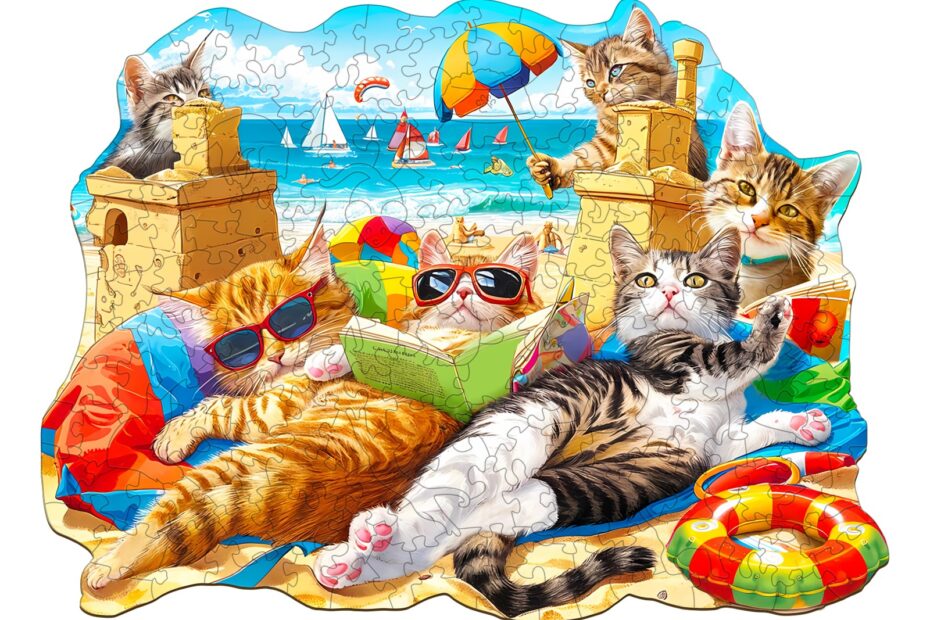 Puzzle en bois – Chat de plage 66e3e00145e57