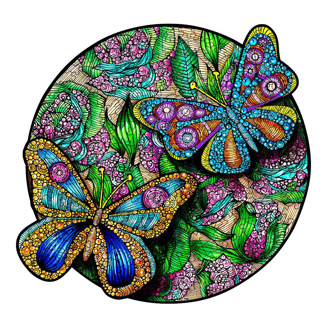 Puzzle en bois-BEAUTIFUL BUTTERFLY 66db17ee2cc41