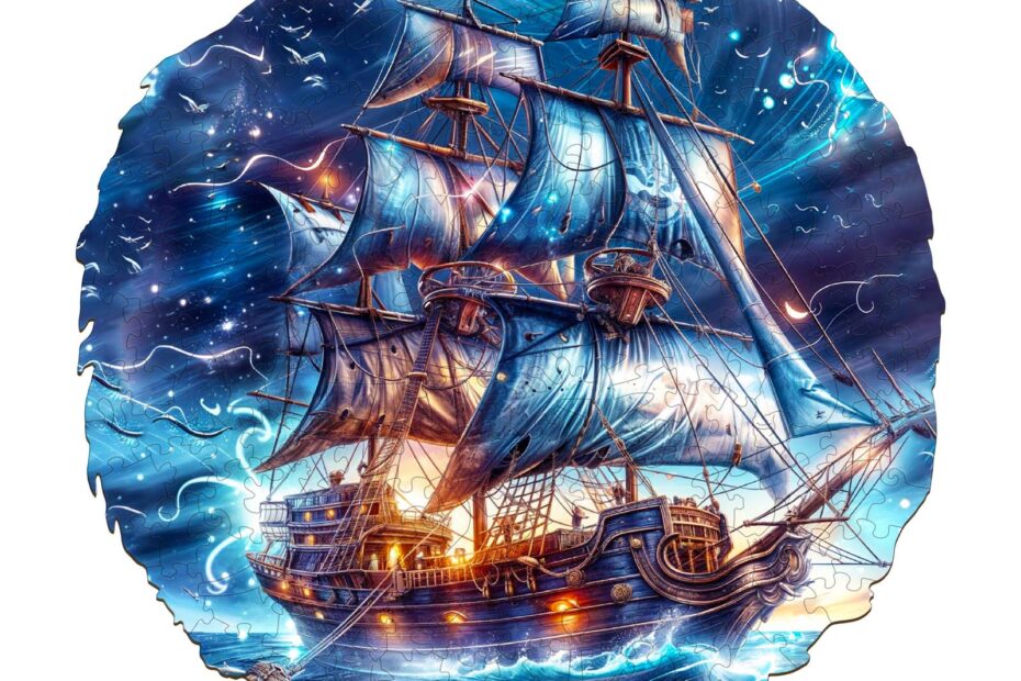 Puzzle en bois-ligne bleue 66e2058710153