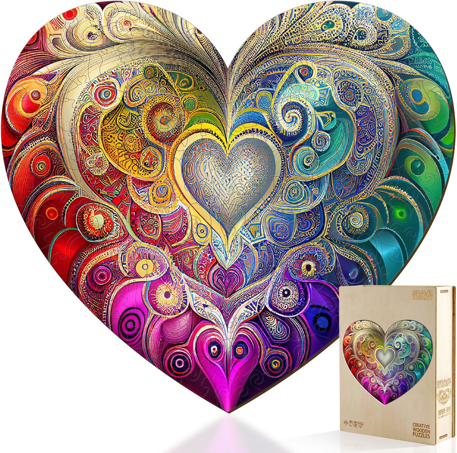 Puzzle en bois – Coeur courageux 66eef40654ed5