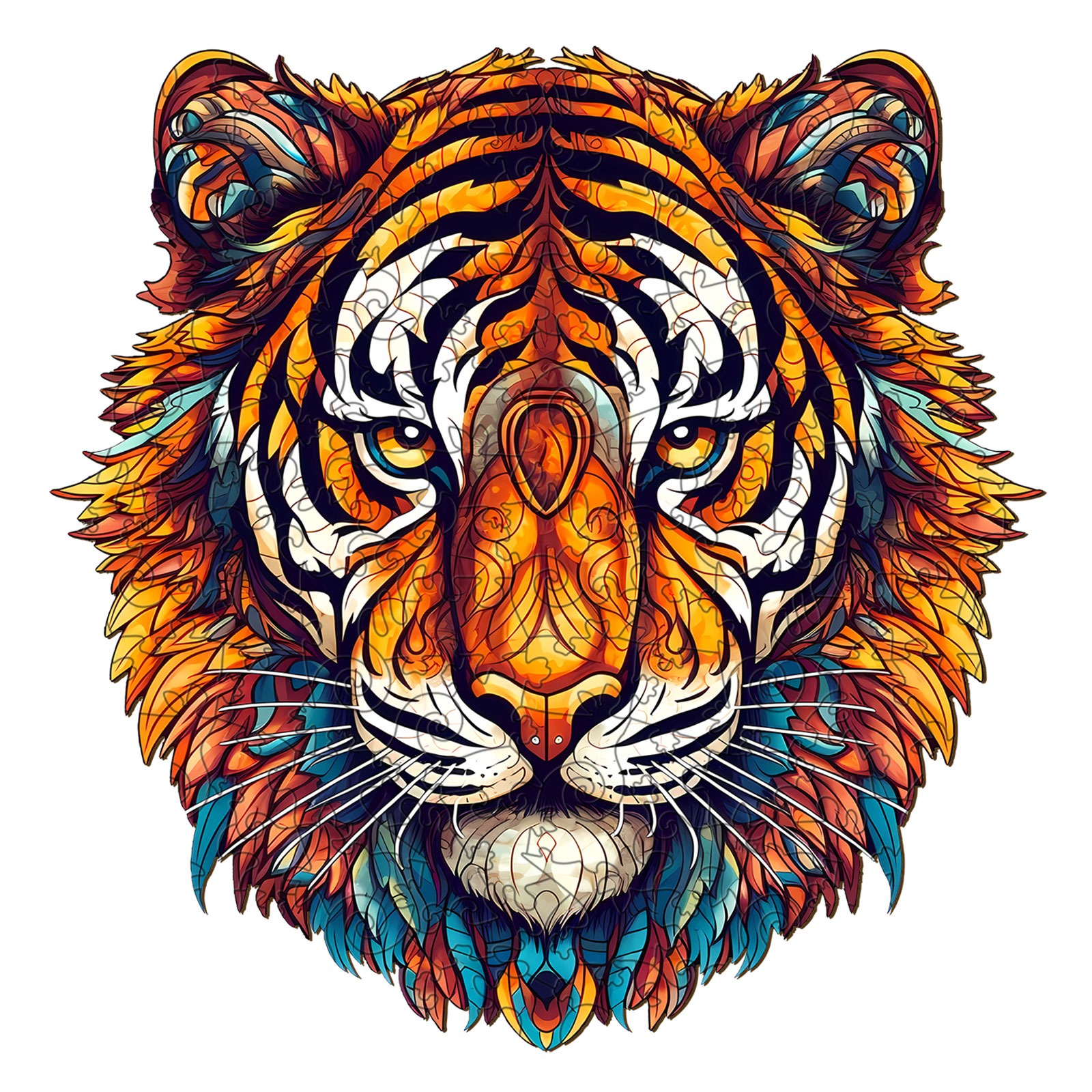 Puzzle en bois – Tigre courageux 66de9909bac62