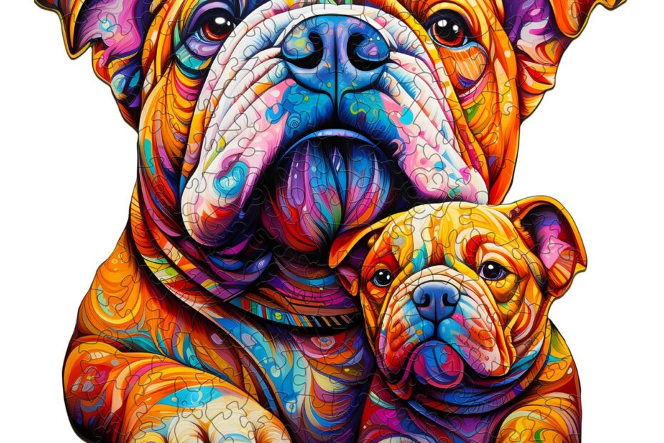 Puzzle en bois – Famille de bouledogues 66e2582a08c68