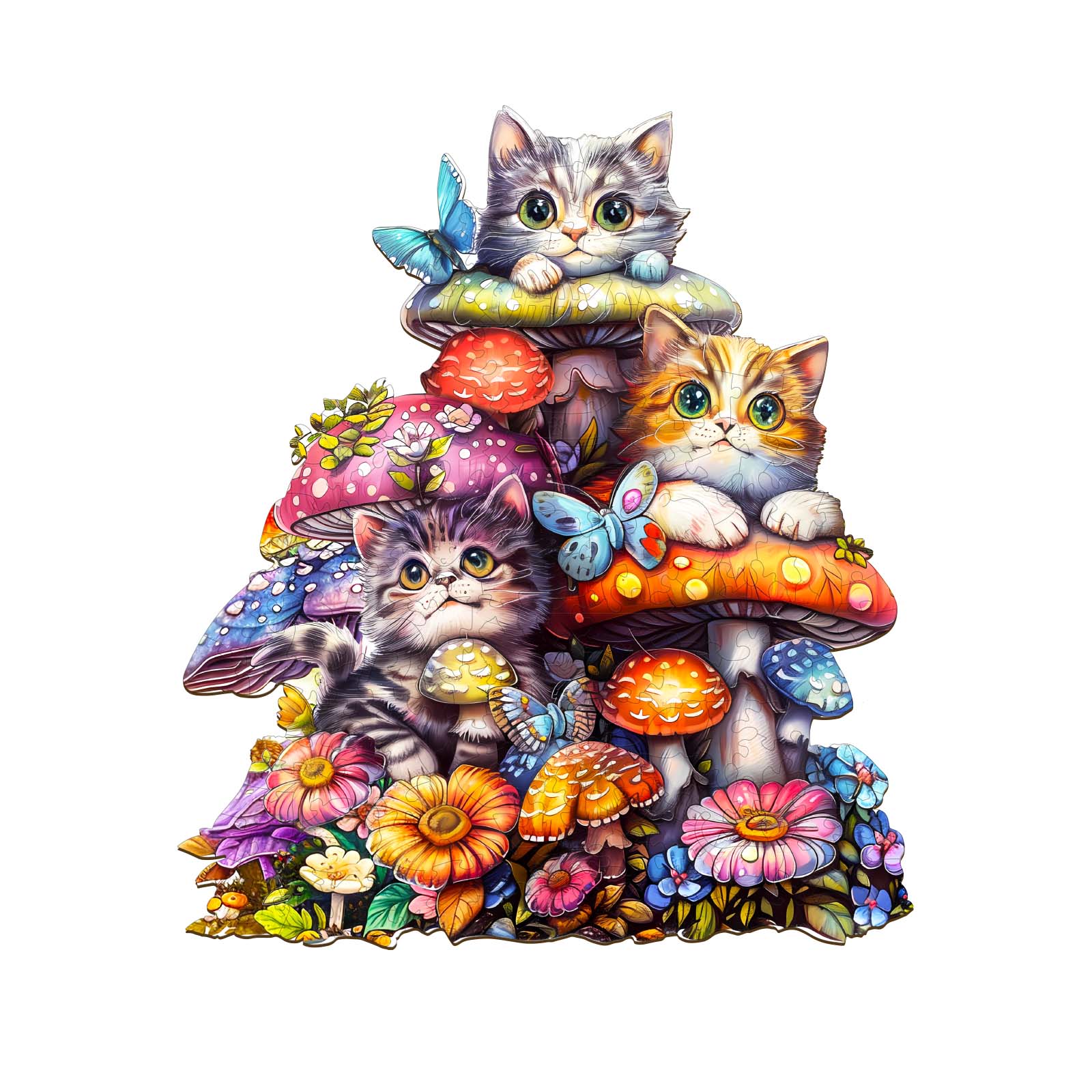 Puzzle en bois – Famille de chats 2 66db0d92dbbd7