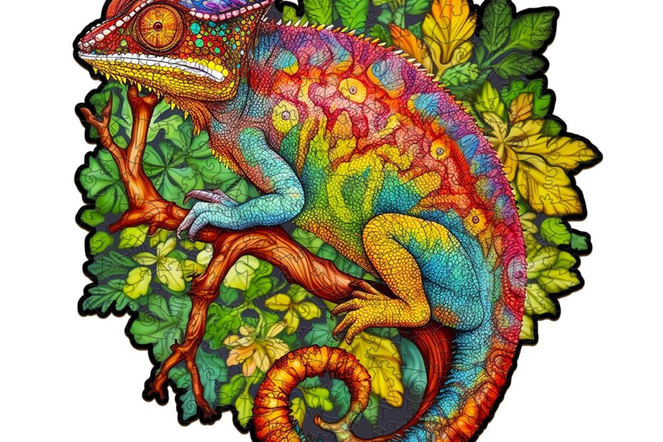 Puzzle en bois – Caméléon 66dd785e0d419