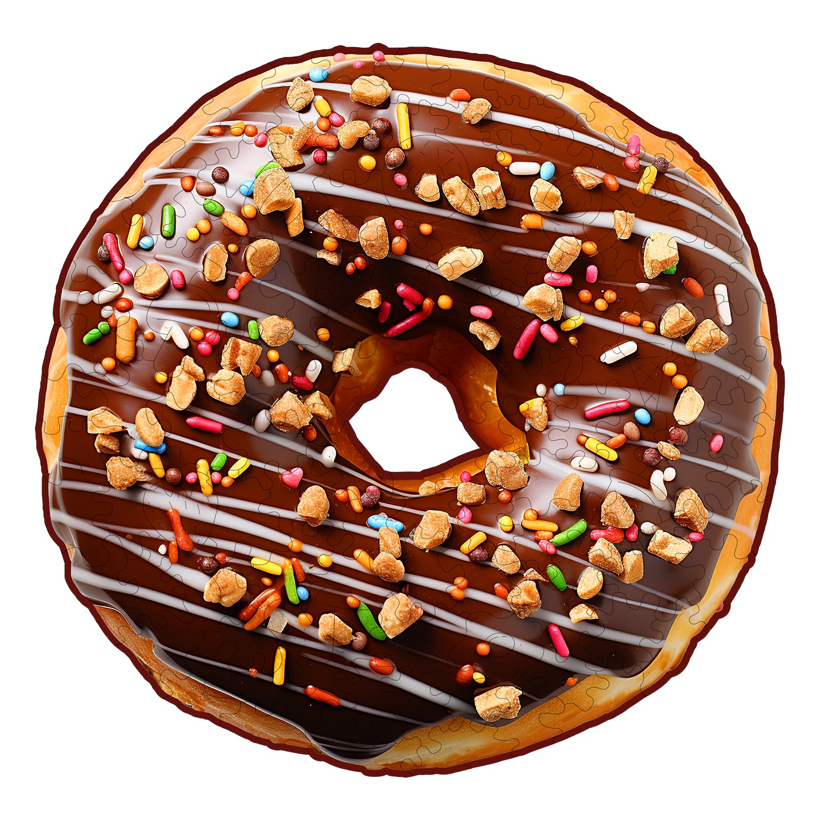 Puzzle en bois – Donut au chocolat 66ded6e0c0fe8