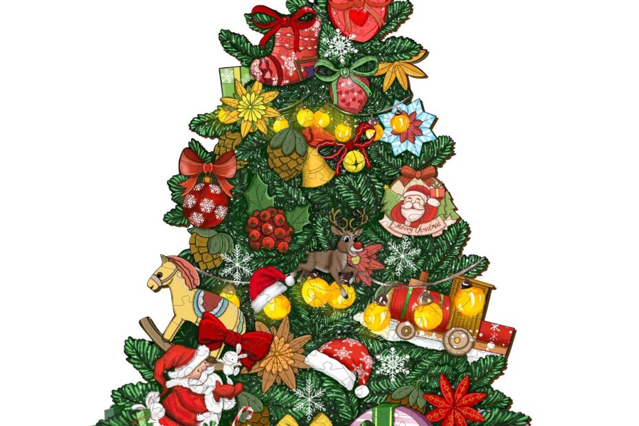 Puzzle en bois – ARBRE DE NOËL 66dcbebc49ed2