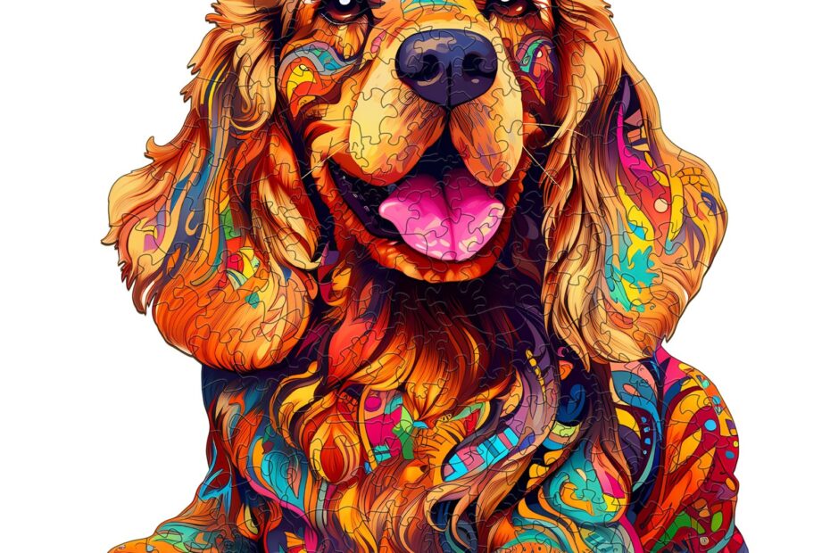 Puzzle en bois – Épagneul Cocker 66e020ed6abe2