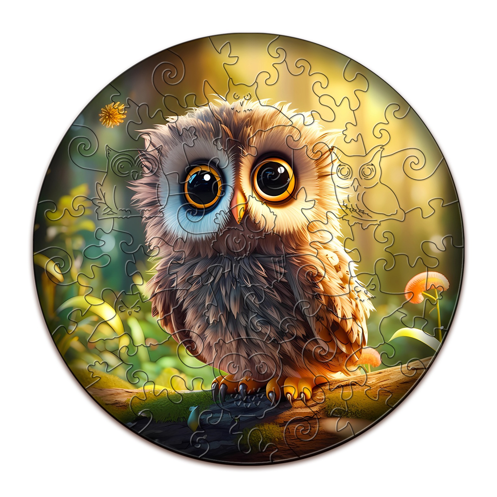 Puzzle en bois pour enfants – Mignon hibou 66d8e0a3b87b5