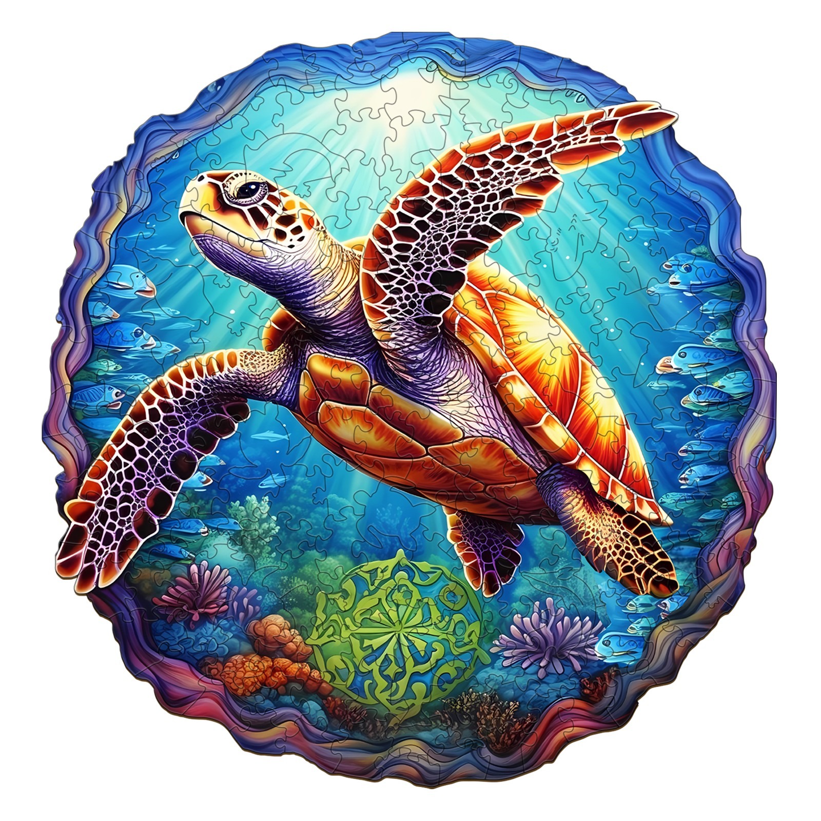 Puzzle en bois – TURTLE DE LA MER PROFONDE – 1 66ebe4224f492