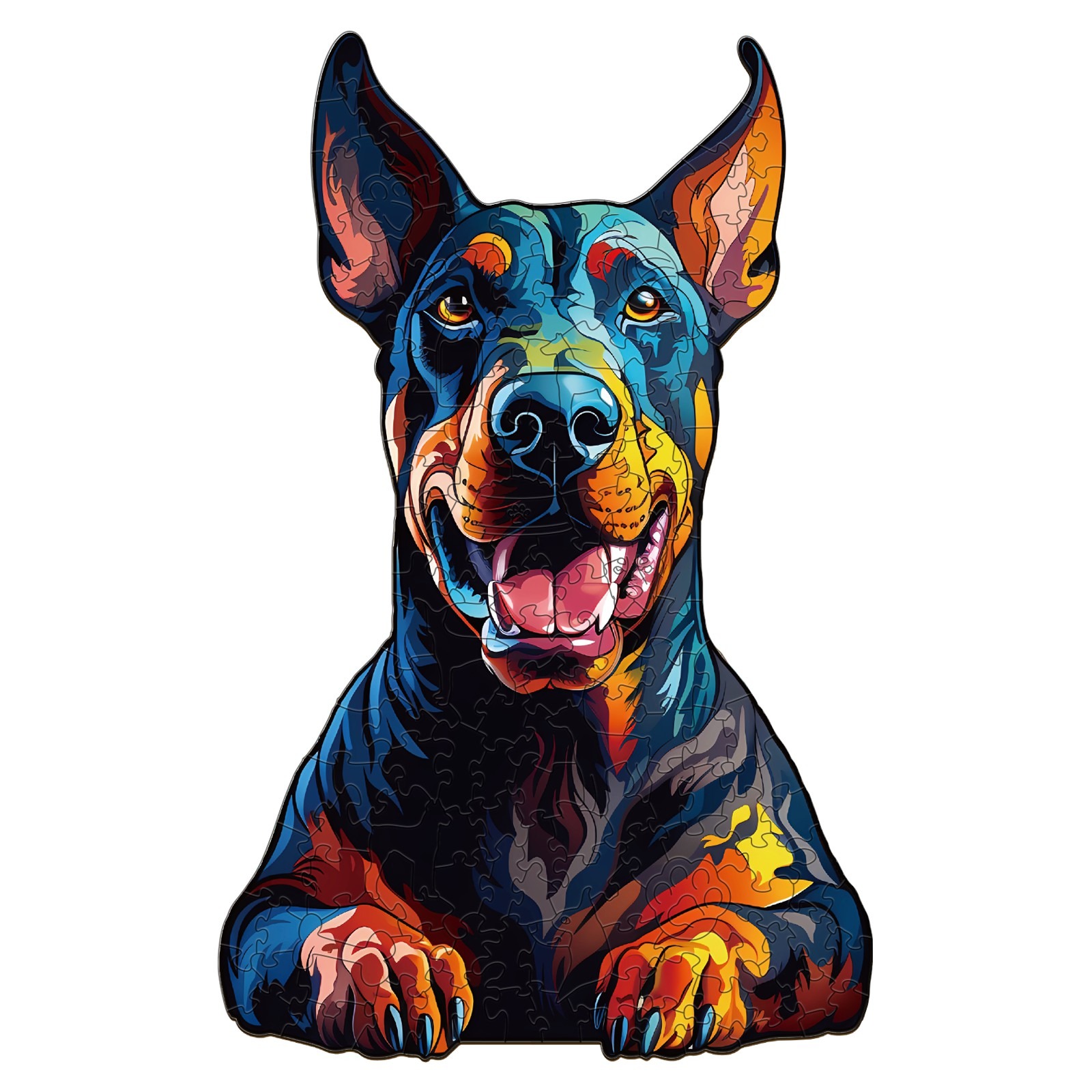 Puzzle en bois -oberman Pinscher 66ec893634de0