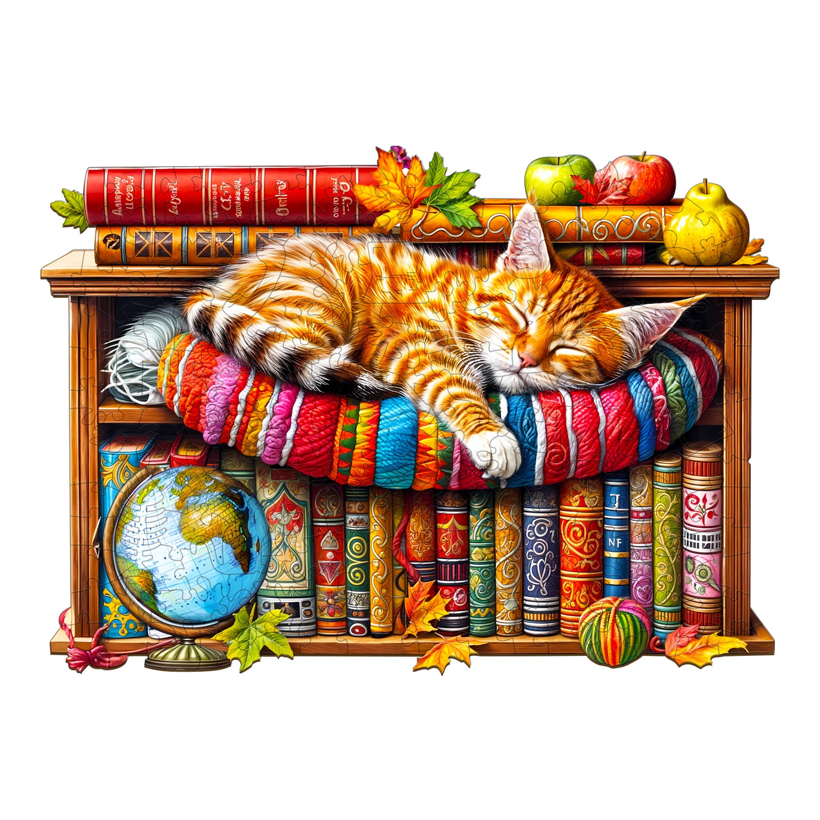 Puzzle en bois – Chat tigré rêveur 1 66eb163abb330