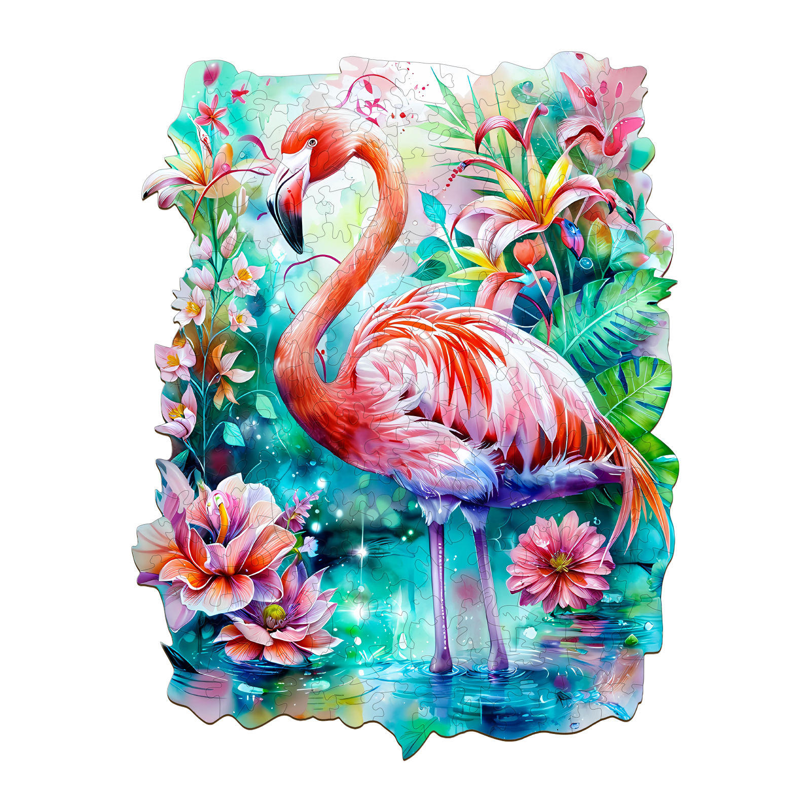 Puzzle en bois – Flamant rose élégant 66e8b58c3a10d