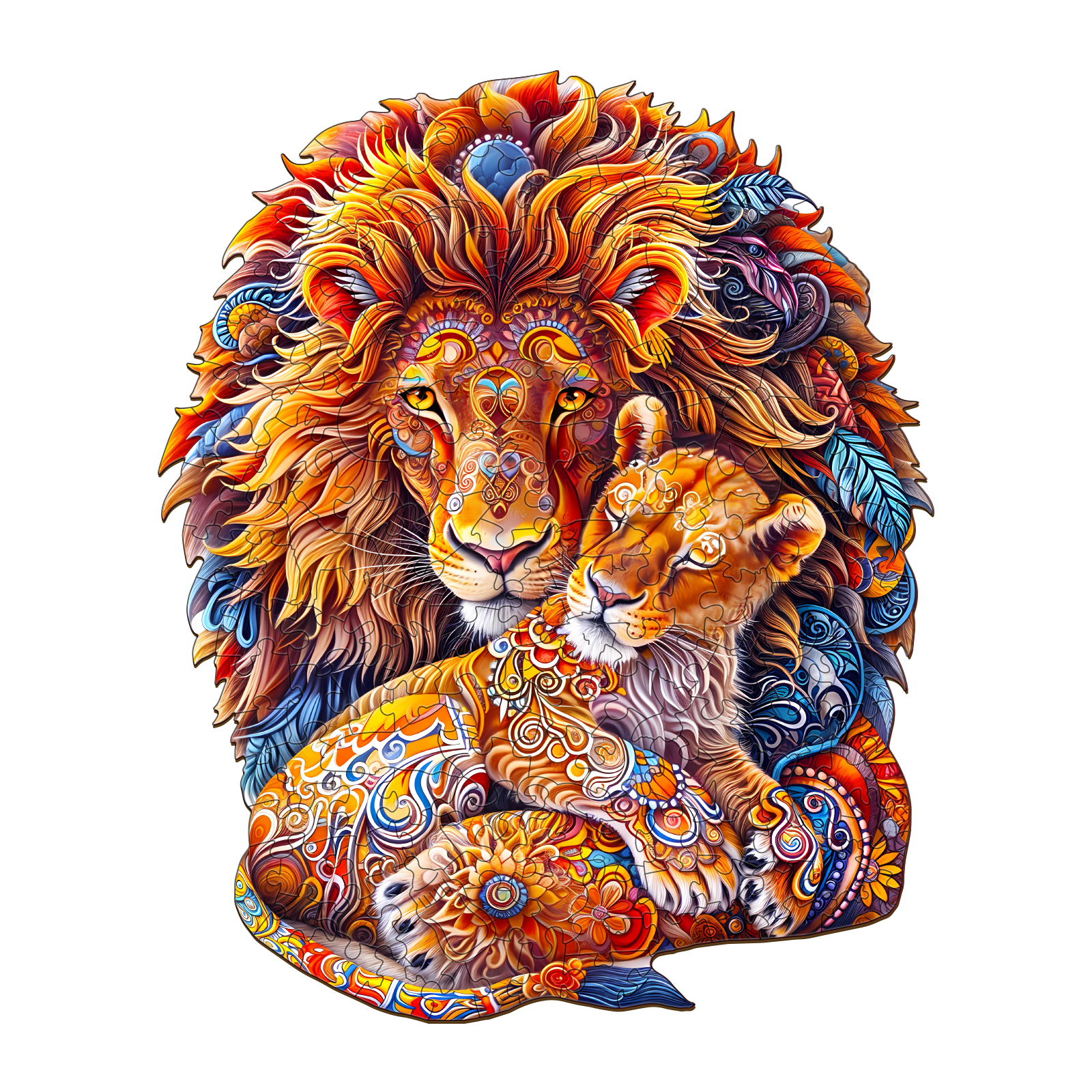 Puzzle en bois – Lion paternel 66e5a9976343f