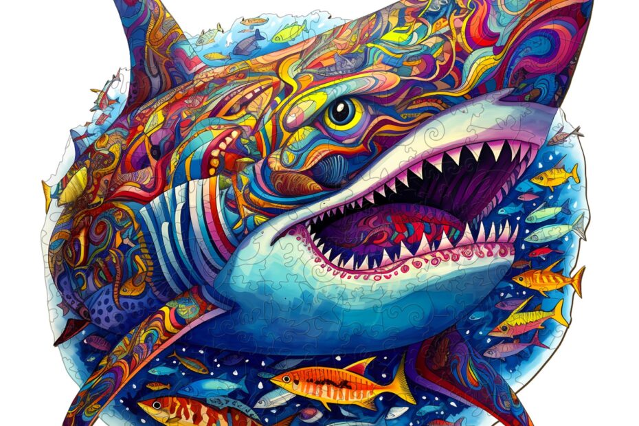 Puzzle en bois – Requin féroce 66dead97a56f6