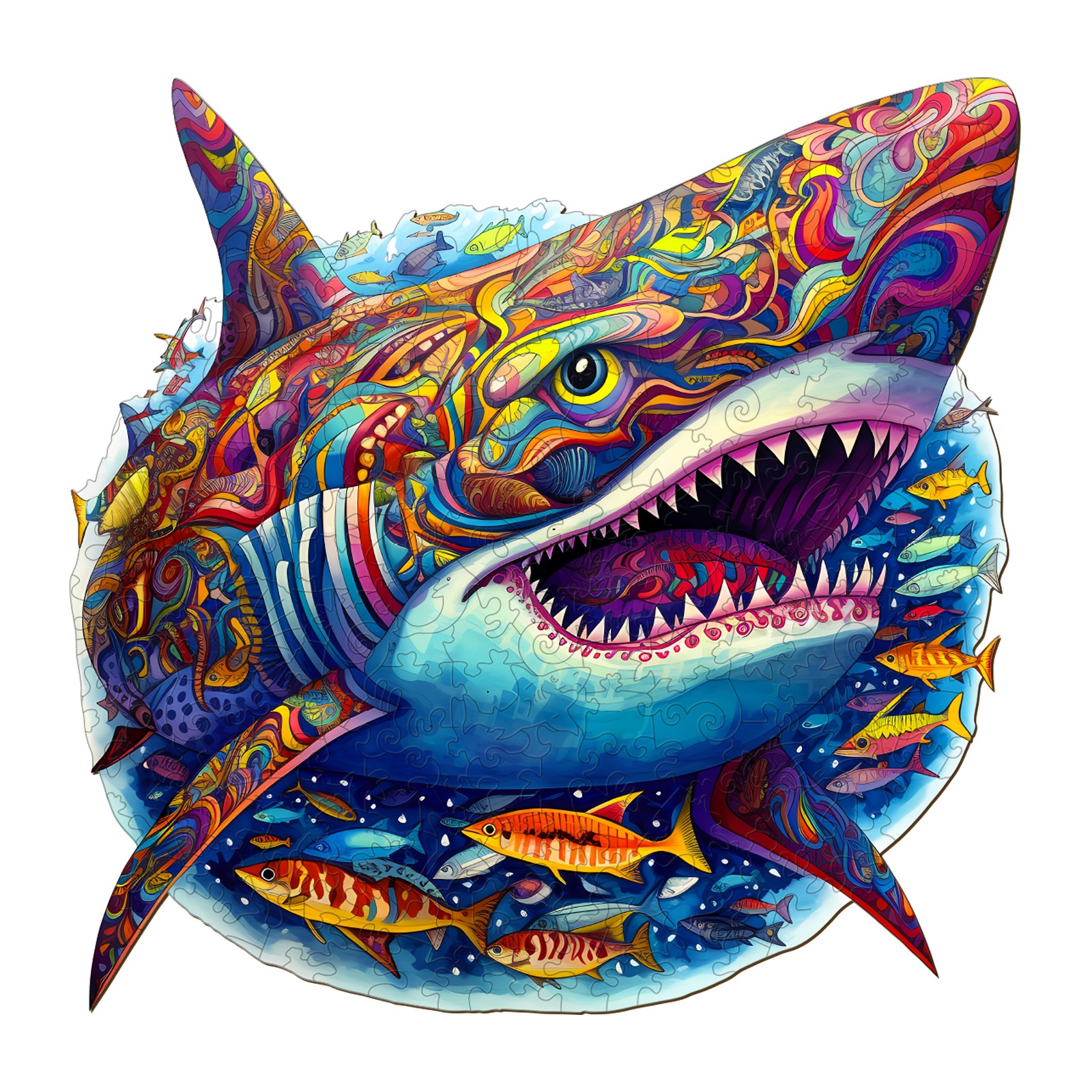 Puzzle en bois – Requin féroce 66dead97a56f6