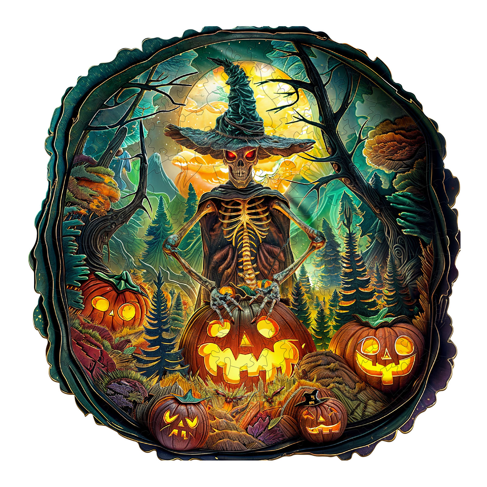 Puzzle en bois-Squelette d’Halloween 66e2de295d5de