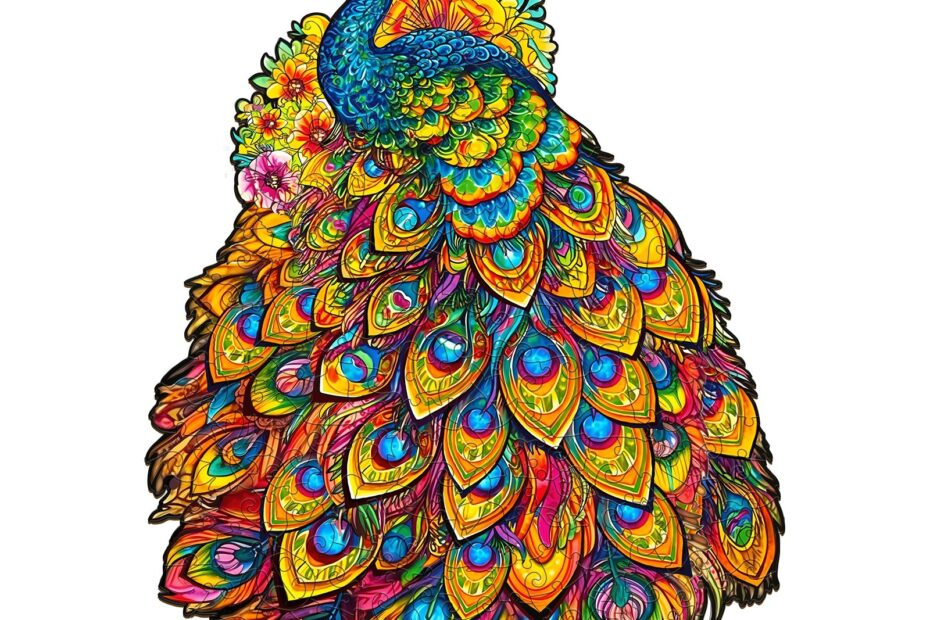 Puzzle en bois – magnifique paon 66e0d05abd4e5