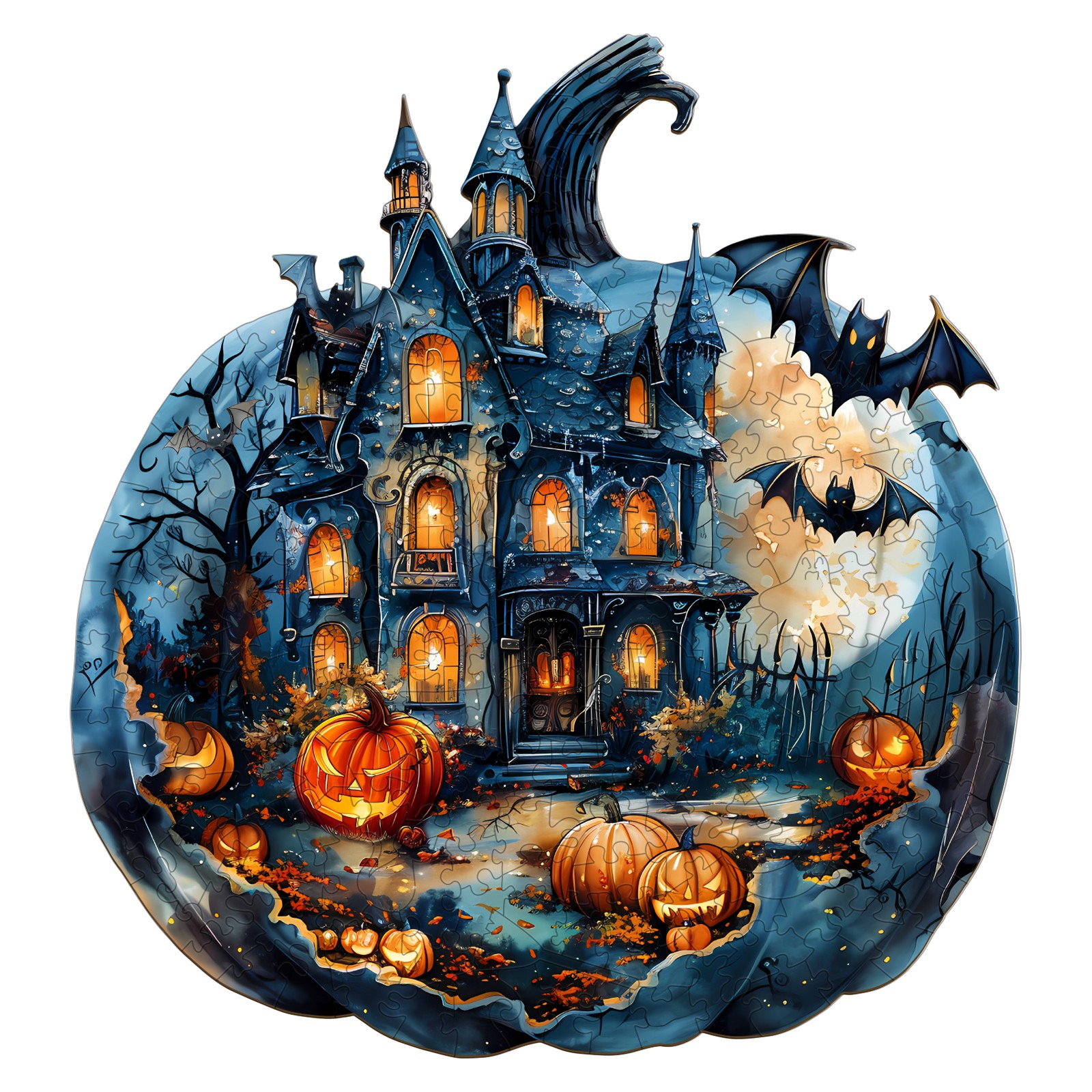 Puzzle en bois – Citrouille d’Halloween 66eb2ad7ae103