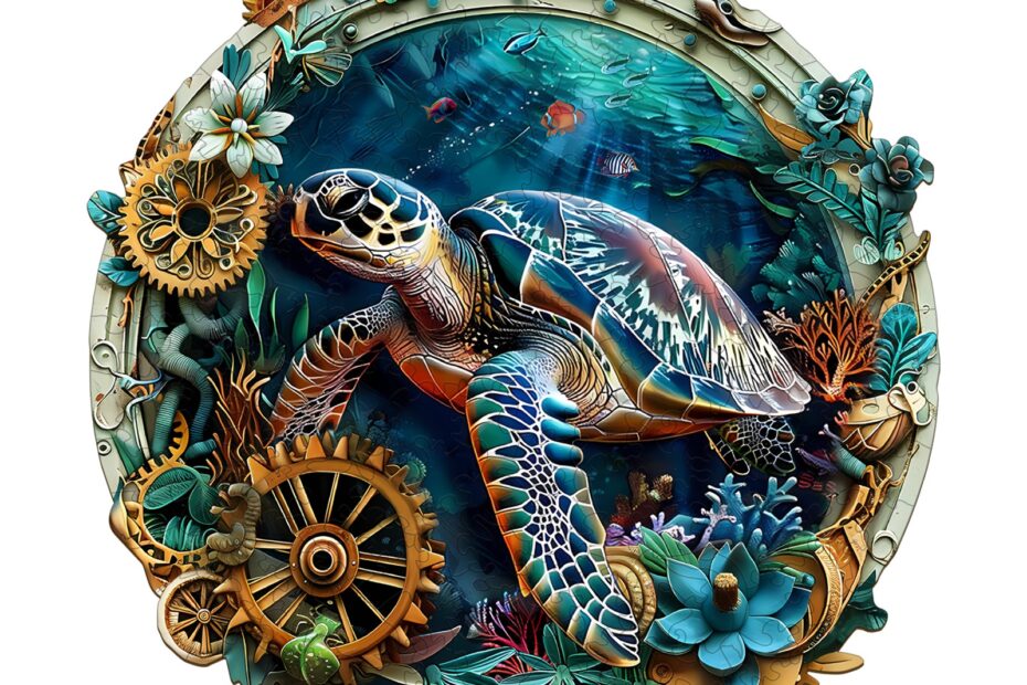 Puzzle en bois – Tortue en relief 66e2c996ac2f5