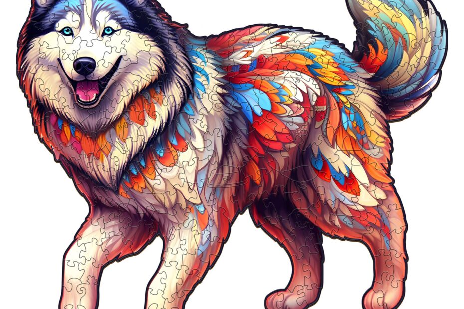 Puzzle en bois – Chien Husky 66e499874274c