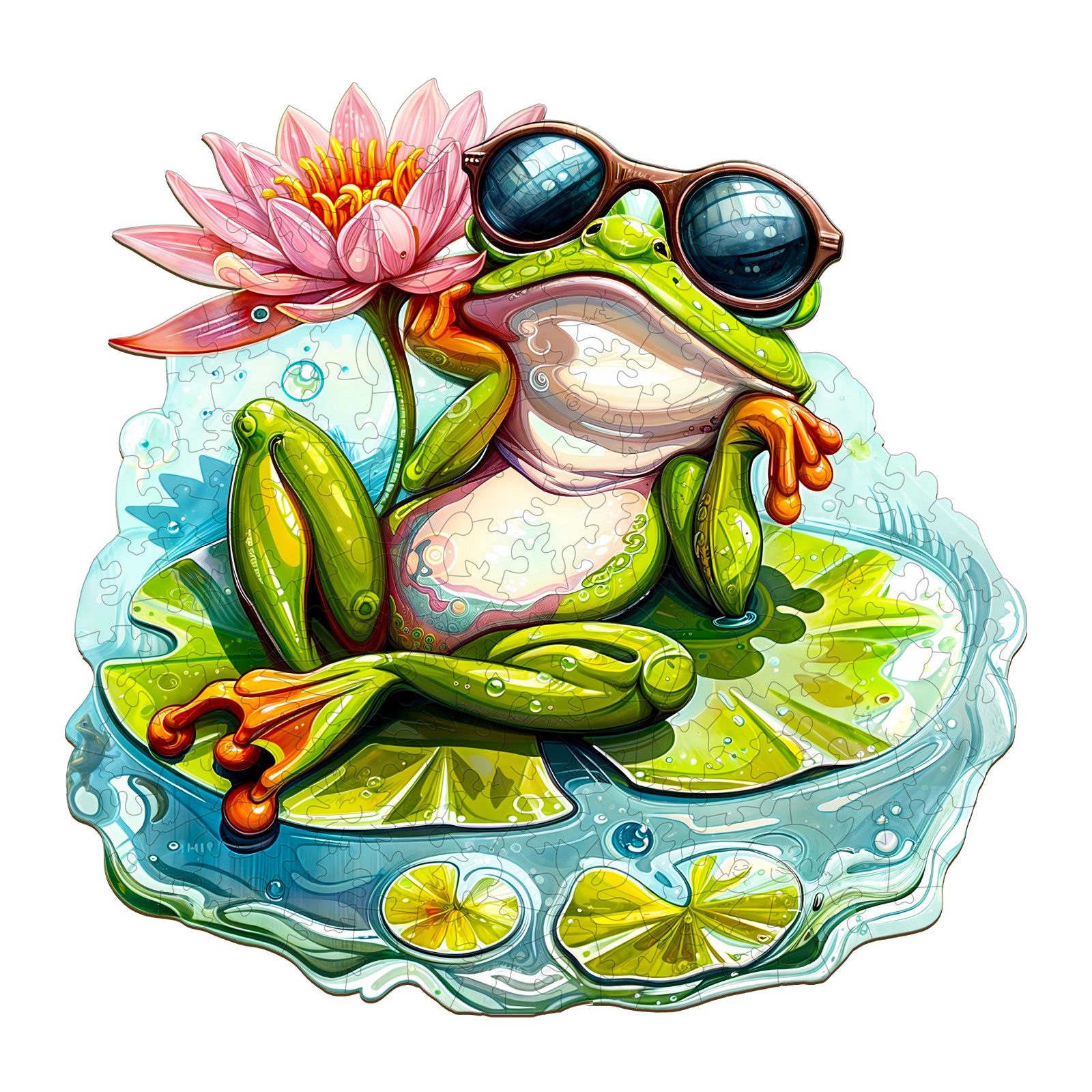 Puzzle en bois – Grenouille tranquille 1 66d8f544846e1