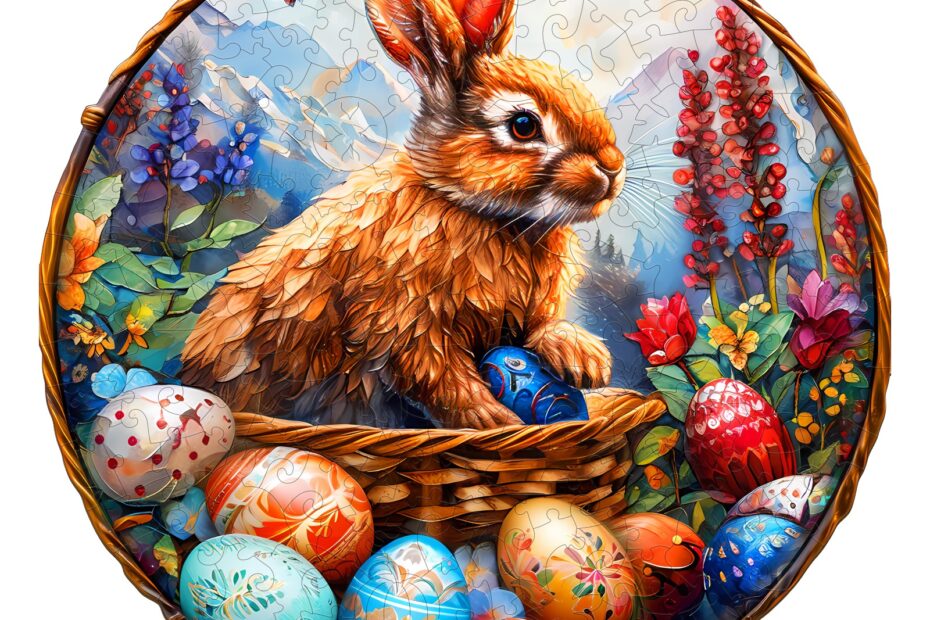 Puzzle en bois – Lapin de Pâques 66e2bf4fef849