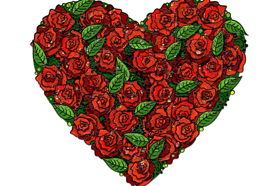 Puzzle en bois – LOVE ROSES 66e4472663d34