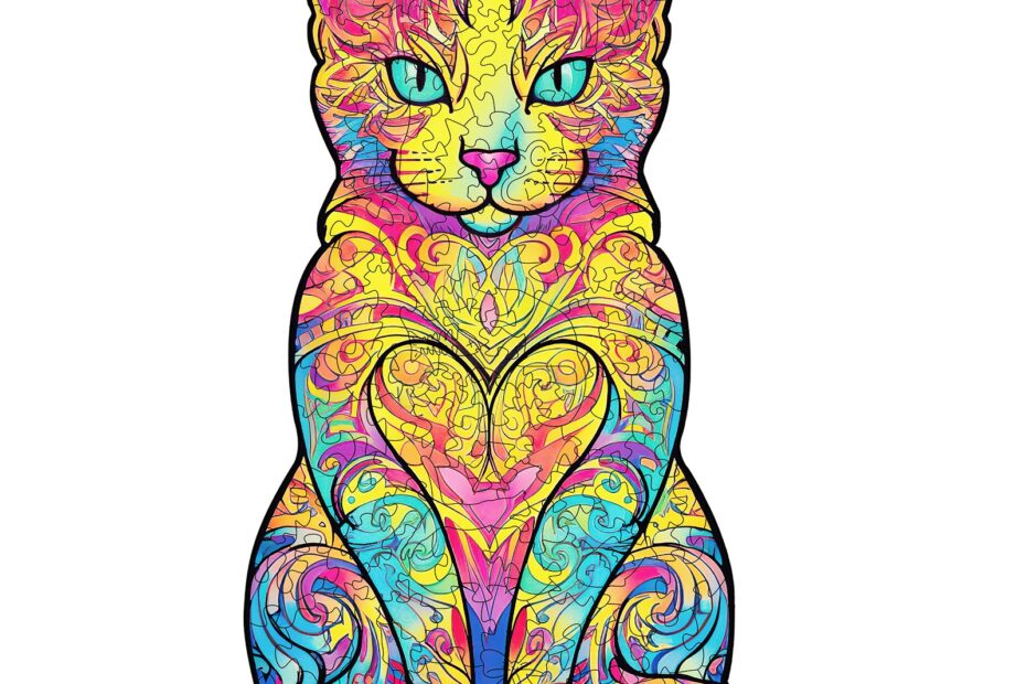 Puzzle en bois – Chat adorable 66dcc9096904f